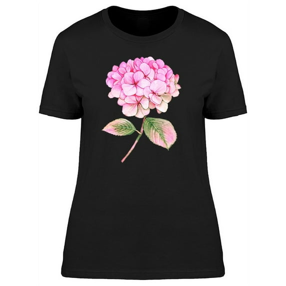 Pink Hydrangea Illustration T-Shirt Women -Image by Shutterstock, Female Medium