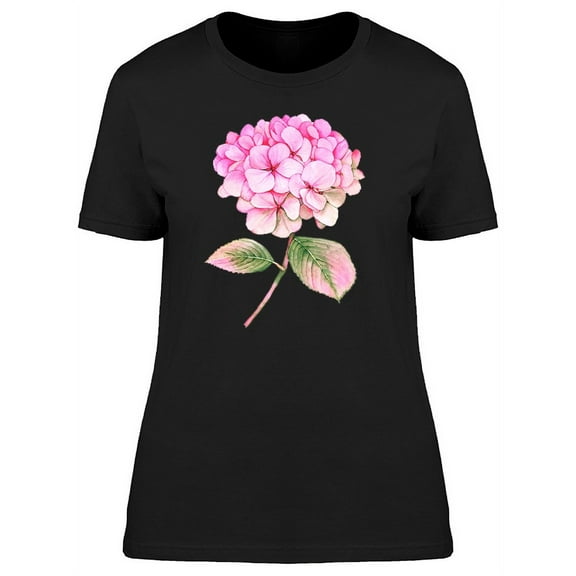 Pink Hydrangea Illustration T-Shirt Women -Image by Shutterstock, Female Small