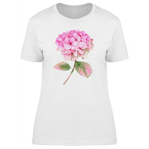 Pink Hydrangea Illustration T-Shirt Women -Image by Shutterstock, Female x-Large
