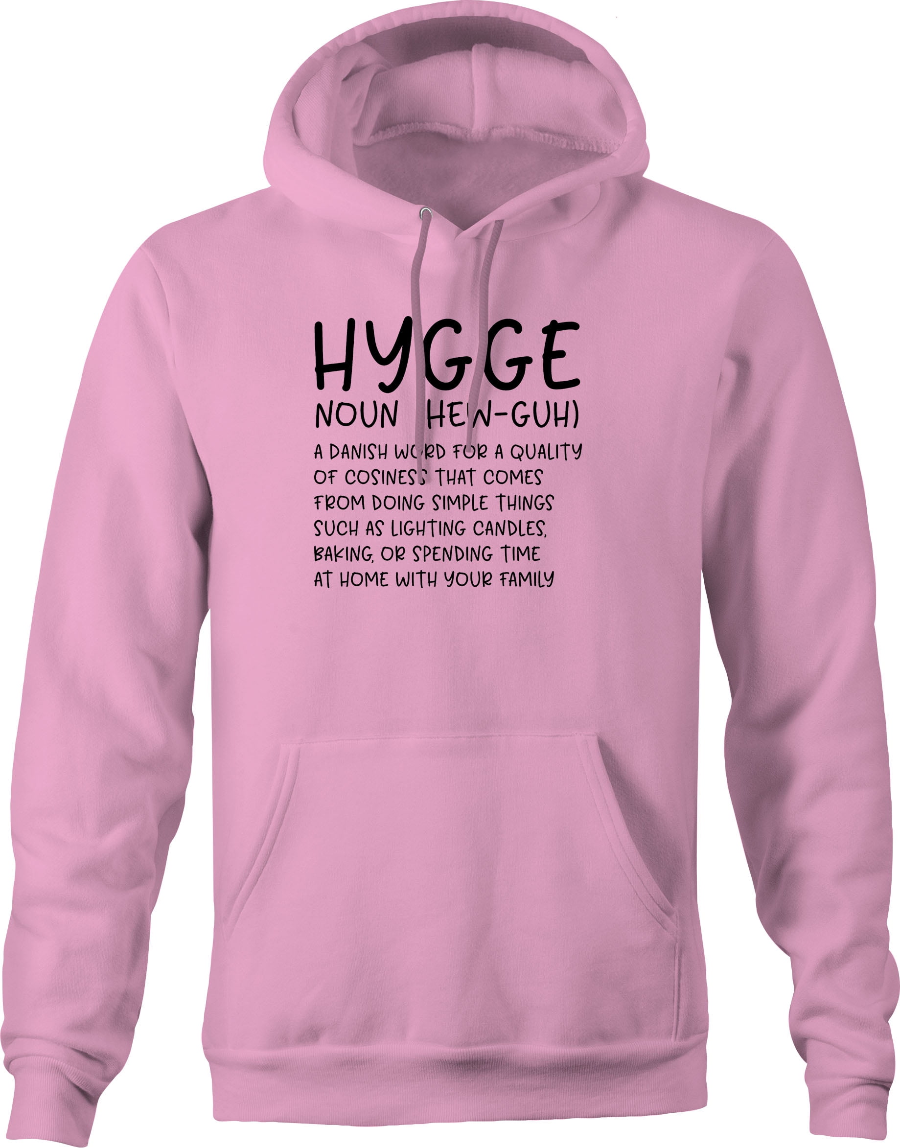 Pink Hoodies for Women Hygge Noun Definition Danish Cozy Simple Home