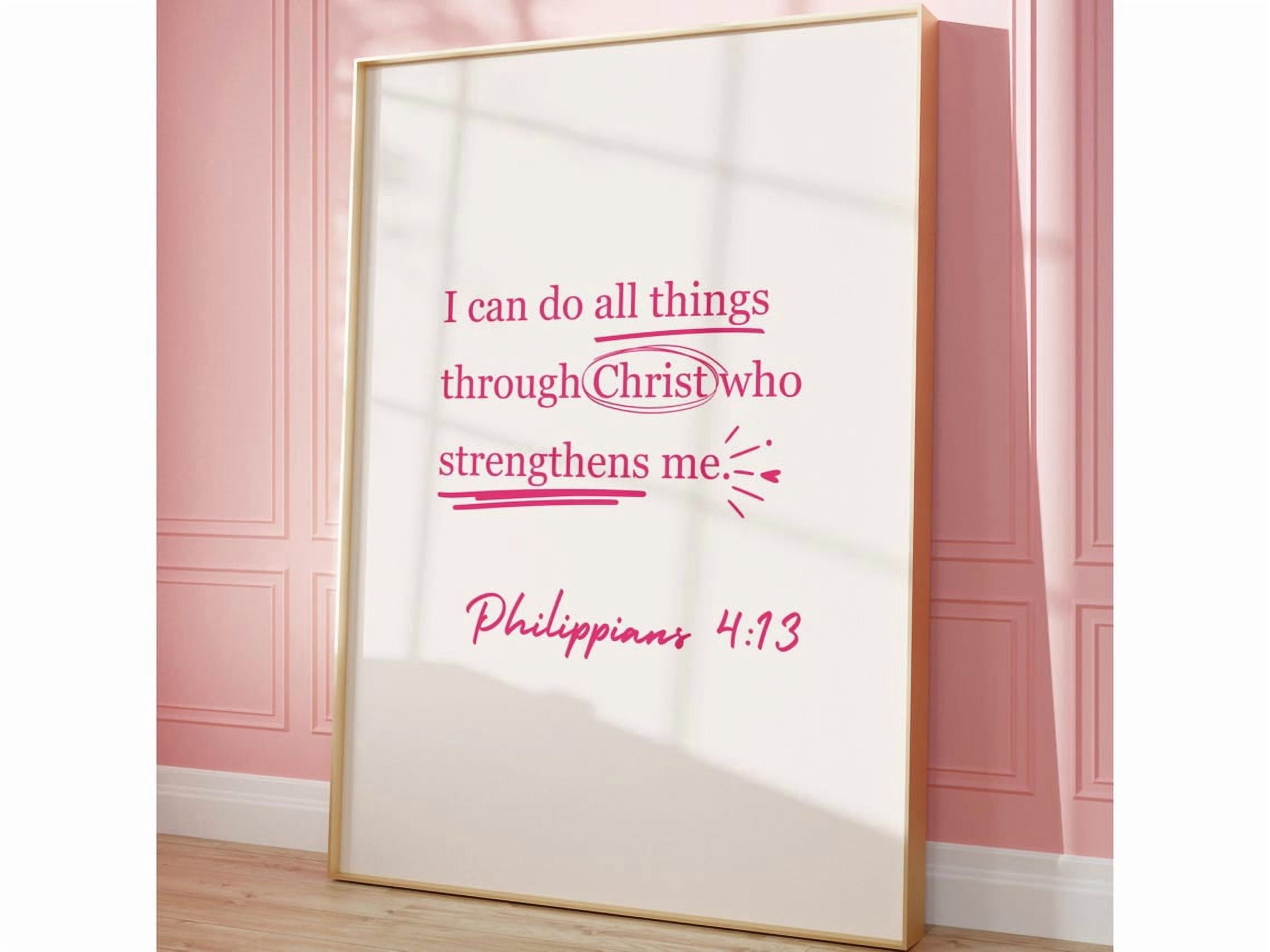 Pink I Can Do All Things Through Christ Philippians 4 13 Highlighted ...
