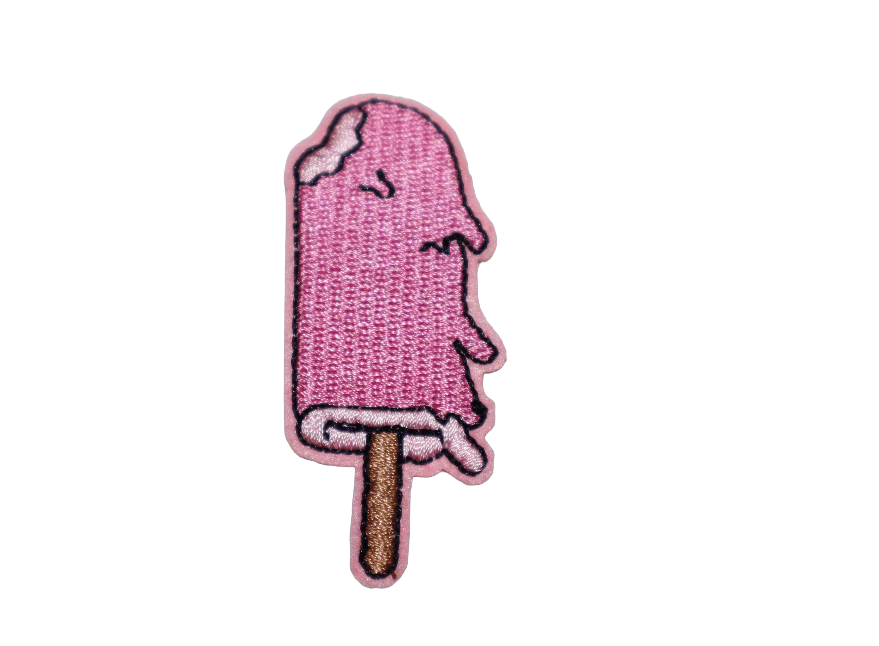 Pink Ice Cream Cone Iron On Travel Patch