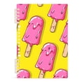 thumbnail image 1 of Pink Ice Cream Ring Binder Notebook Journey Note Diary College Ruled Spiral Notebook Study Loose Leaf Paper A5 60 Pages, 1 of 8
