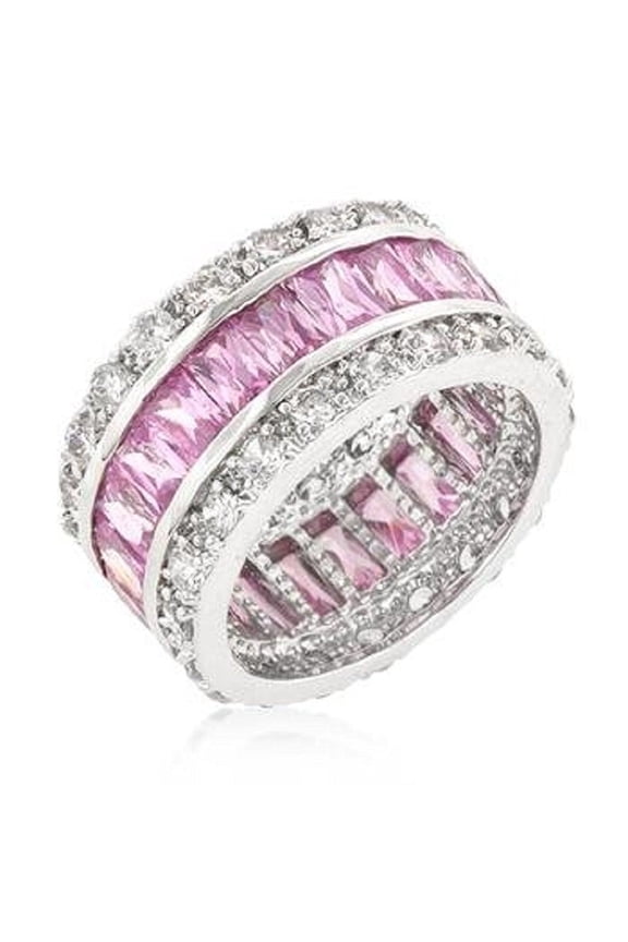 Pink Ice baguette Ring - Size 7