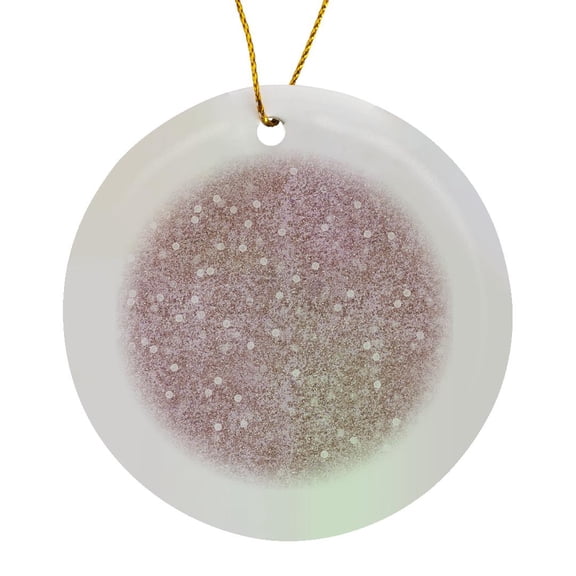 3drose, Pink Image of Glitter Bokeh, Circle Porcelain Ornament