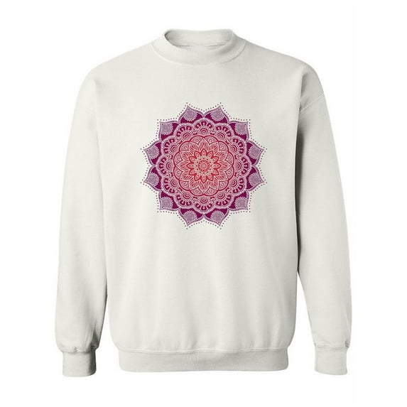 Pink Indian Mandala Design Sweatshirt Women -Image by Shutterstock, Female 3X-Large