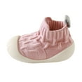 thumbnail image 1 of Pink Infant Walking Shoes For Girls Featuring Soft Sole Non-Slip Soles Solid Color For Newborns, 1 of 4