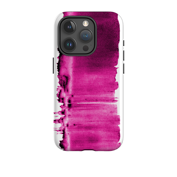 Pink Ink Abstract by Kitty Joseph Phone Case for iPhone 16 15 14 13 12 11 Pro Max