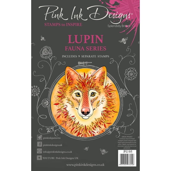Pink Ink Designs 6"X8" Clear Stamp Set-Lupin