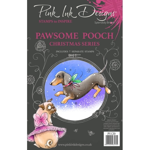 Pink Ink Designs A5 Clear Stamp Set-Pawsome Pooch