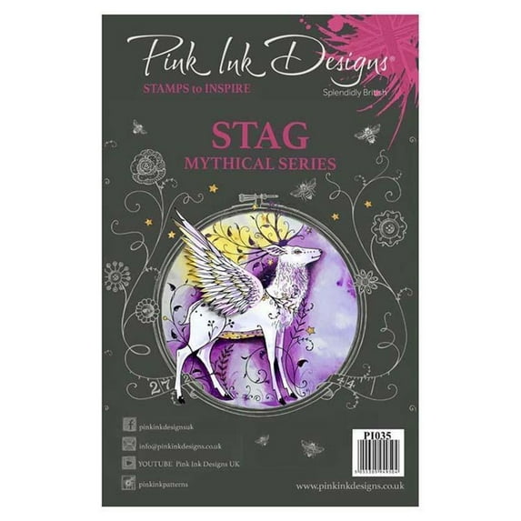 Pink Ink Designs A5 Clear Stamp Set-Stag