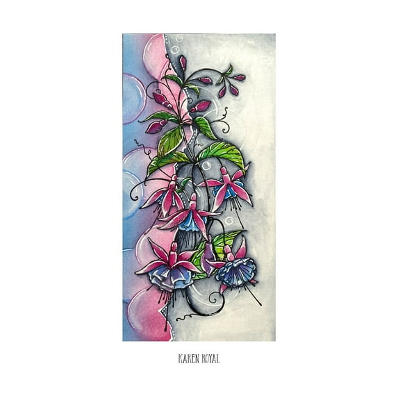 Pink Ink Designs Flamboyant Fuchsia A5 Clear Stamp Set