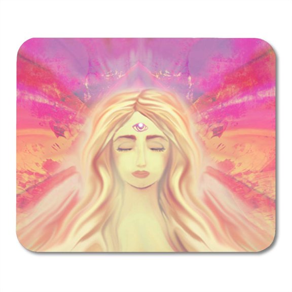 Pink Intuition Woman Third Eye Psychic Senses Purple Ascendant Ascending Mousepad Mouse Pad Mouse Mat 9x10 inch