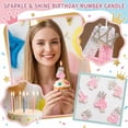thumbnail image 1 of Pink Iridescent Number 4 Crown Cake Topper Candle Princess Theme Birthday Party Decorations for Student Girl 4Th Birthday, 1 of 6