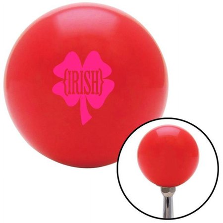 Pink Irish Clover Red Shift Knob with M16 x 1.5 Insert Shifter Auto Manual Custom