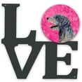 thumbnail image 1 of Pink Irish Wolfhound Metal Wall Artwork LOVE, 1 of 2