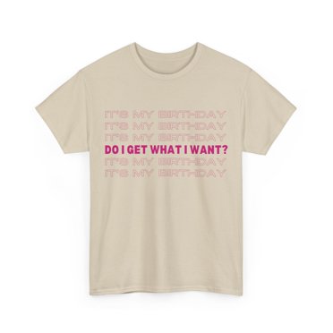 Pink It's My Birthday Statement T-shirt