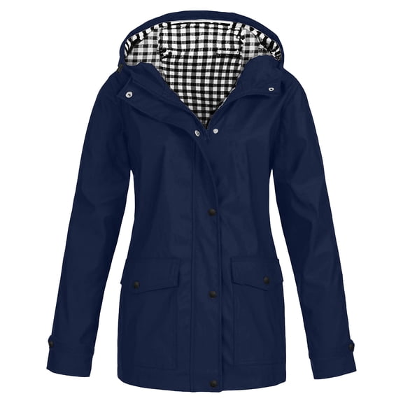 Pink Jacket Girls Size 8 Girls Waterproof Rain Jacket Kids Windproof Windbreaker Zip Up Button Down Hooded Raincoat Trendy Pocket Jacket