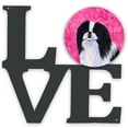 thumbnail image 1 of Pink Japanese Chin Metal Wall Artwork LOVE, 1 of 2