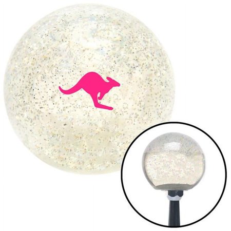 Pink Kangaroo Clear Metal Flake Shift Knob with M16 x 1.5 Insert Shifter Auto Brody