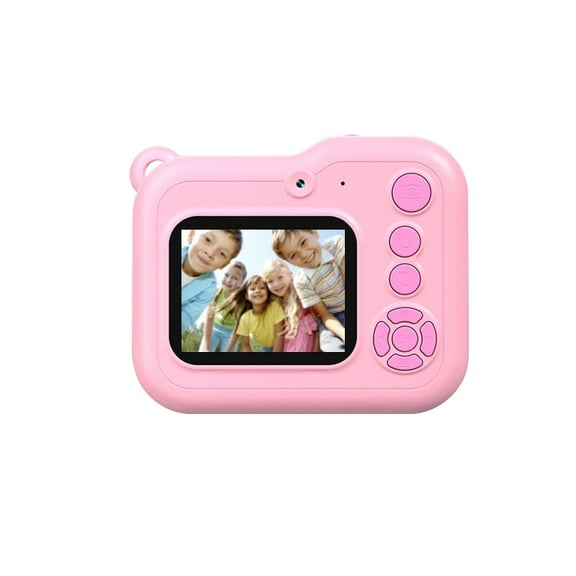 Pink Kids Camera Toy with Instant Print, 2.4" IPS Screen, 32GB Card, Graffiti Pens & Type-C Cable , HD Photo/Video, Games, MP3 , Birthday Gift for Boys Girls