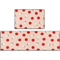 thumbnail image 1 of Pink Kitchen Mat Fruit Kitchen Rugs Sets of 2, Washable Non-Slip Apples Kitchen Floor Mats for in Front of Sink Kitchen Decor for Dining Room, Floor Home, Office, Sink, Laundry, 1 of 6