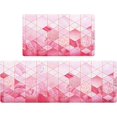 thumbnail image 1 of Pink Kitchen Rug Set of 2 Marble Anti Fatigue Mats for Kitchen Floor Kitchen Rugs Non Slip Washable Modern Comfort Standing Cushioned Kitchen Rugs and Mat Abstract, 17'''' x 30'''' + 17'''' x 47 '''', 1 of 6