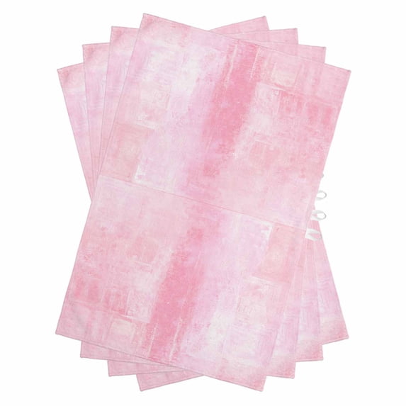 Pink Kitchen Towels Set of 4, Water Absorbent Dish Towel, Retro Oil Painting Modern Abstract Art Aesthetics Decorative Hand Towels - Quick Drying Cloth for Cooking Baking, 18x28 Inch