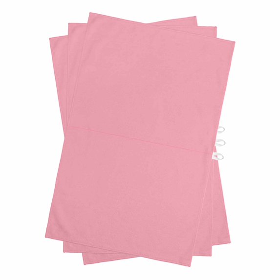 Pink Kitchen Towels Set of 3, Water Absorbent Dish Towel, Pure Pink Decorative Hand Towels - Quick Drying Cloth for Cooking Baking, 18x28 Inch