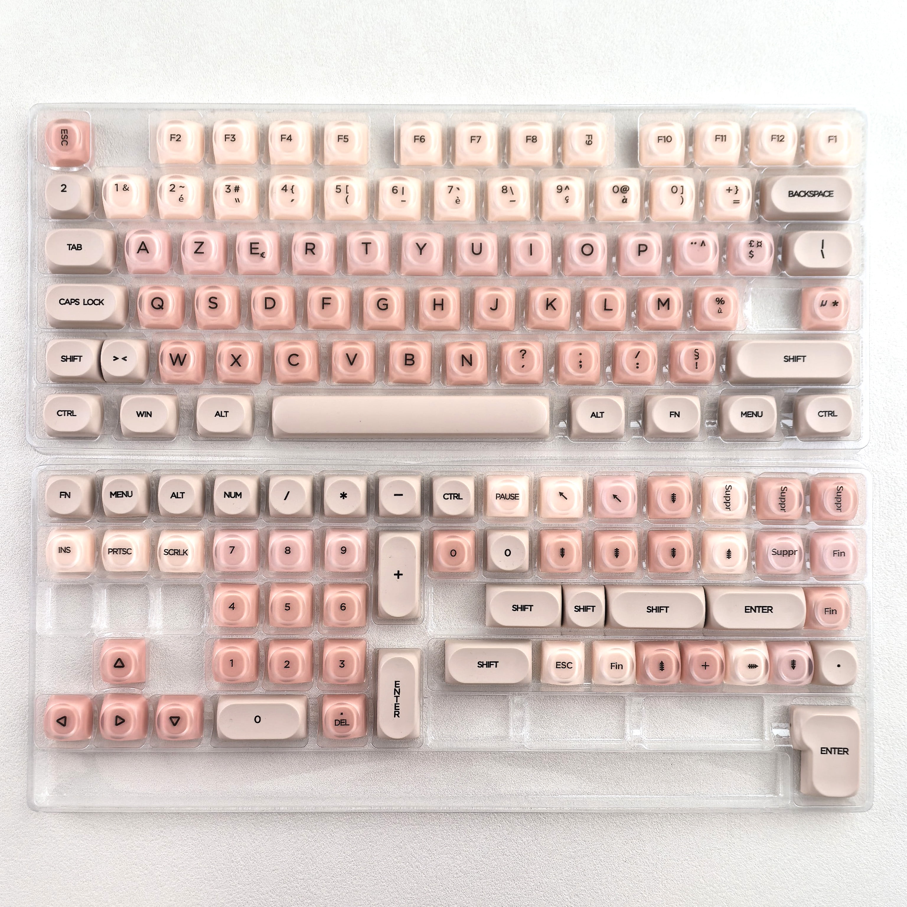 Pink Korean Keycaps Liquid Foundation 136 Keys Hoa Pbt+Pc Round Pink ...