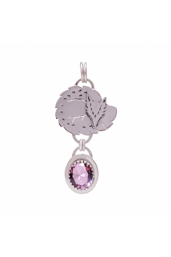 Pink Kunzite Gemstone 925 Sterling Silver Pendant V9000, Solitaire Pendant, Pink Pendant, Oval Pendant, Gift For Her, Kunzite Pendant