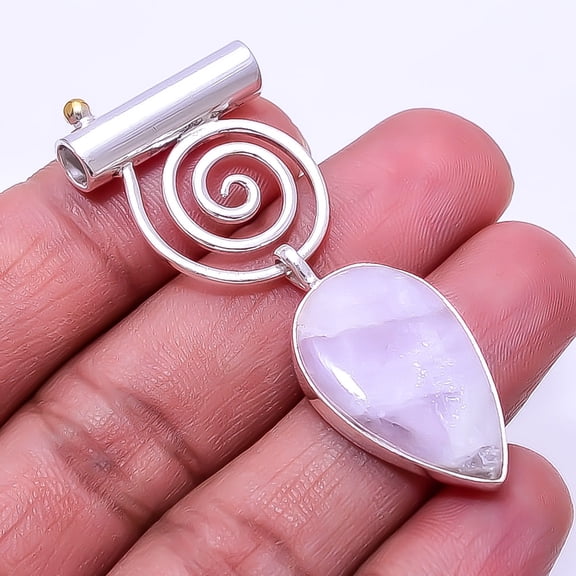 Pink Kunzite - Laghman Designer Handmade 925 Sterling Silver Pendant 2.03" P40