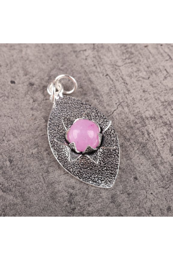 Pink Kunzite Pendant 925 Sterling Silver Jewelry