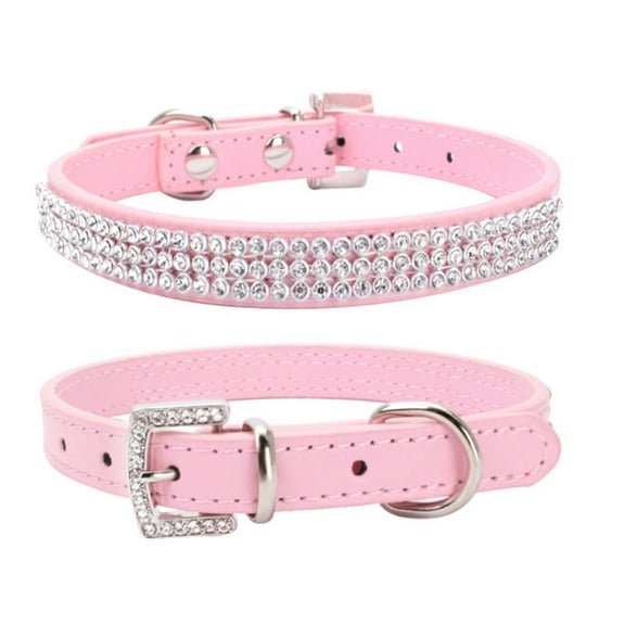 Pink L Size Pet Collar With Flat Plain Weave Texture For Easy Cleaning And Durable Wear For Medium To Large Dogs Cats And Pet Owners For Safe Secure Fit During Daily Use Outdoor