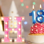 Pink LED Marquee Letter Lights, Marquee Signs with Lights, Party Bar Letters with Light DecorationsH