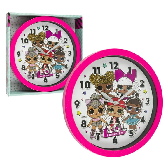 Pink LOL Surprise! Wall Clock ~10" - L.O.L. Surprise! Pink Wall Clock for Kids - Perfect for Room Decor
