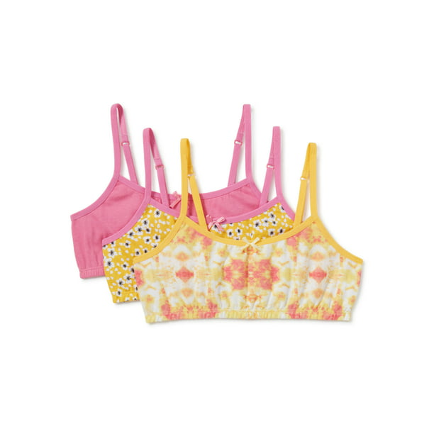 Pink Label Girls Bralettes 3-Pack, Sizes 30-36 - Walmart.com