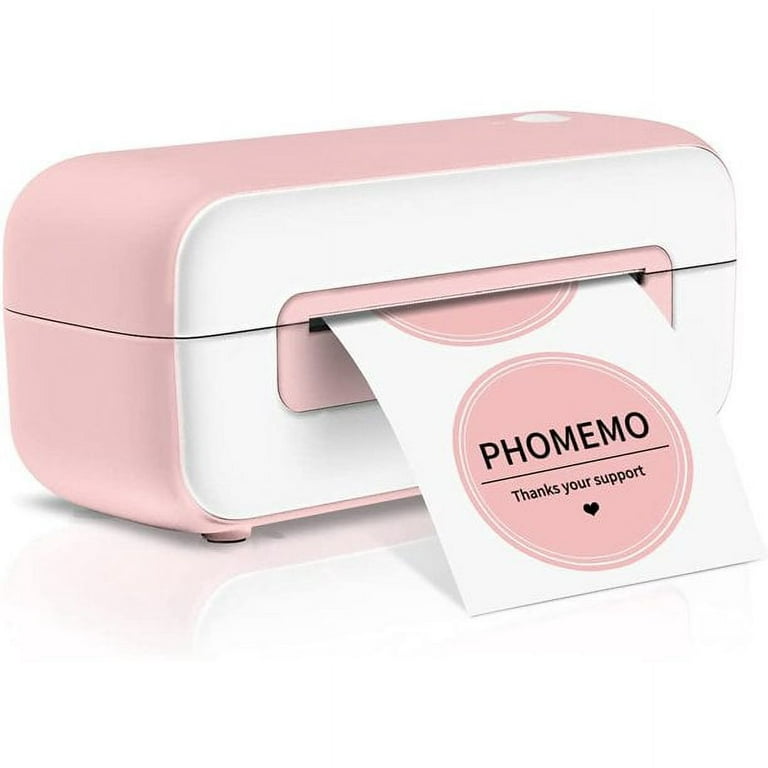 Pink Label Printer, Phomemo Thermal Label Printer for Shipping Packages,  Shipping Label Printer for  Shopify   FedEx USPS, Desktop  Label Printers for Home Business, Pink 