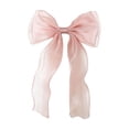 thumbnail image 1 of Pink Lace Bow Curtain Tieback 1 Pack Decorative Sheer Organza Curtain Holder For Home Bedroom Living Room Window Decor, 1 of 8