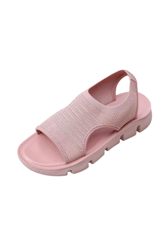 Pink Ladies Flat Sandals Mesh Air Permeable Slim Lightweight Design For Leisure Occasions Street Strolls And Daily All Day Comfort Wearing