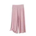 thumbnail image 1 of Pink Ladies Modal Pants for Women Casual Capri Straight Leg Elastic Waist Basic Summer Fall 2026 Clothes Fashion Country Concert Y2K M, 1 of 6