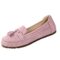thumbnail image 1 of Pink Ladies Slip On Loafers With Tassel Detail Soft Flat Sole For Casual Indoor And Outdoor Use, 1 of 7