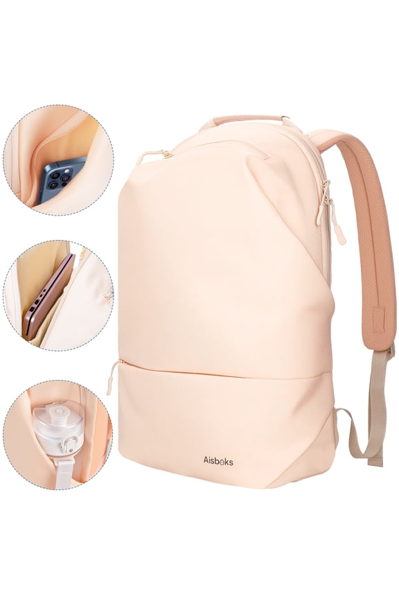 Laptop Backpack for Women,Fits 15.6 16 Inch Laptops,Lightweight Travel Backpack, Carry On School Bag,Blush Pink