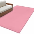 thumbnail image 1 of Pink Large Area Rugs for Bedroom Living Room, Soft Non Slip Carpet Bedside Rug, Pure Pink Rectangular Floor Cover Kitchen Accent Rug 4'x6' for Dining Room/Office, 1 of 9