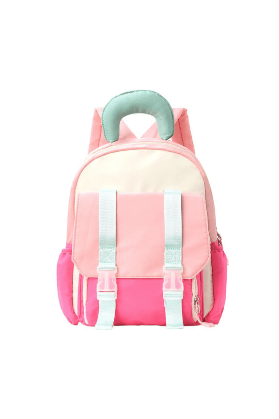 Pink Large Capacity Organizer Backpack - With Adjustable Shoulder Straps, Ergonomic Design, Multiple Pockets For Efficient Organization Of School Supplies, Books, And Daily