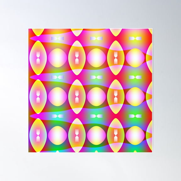 Pink Lava Lamp Pattern Poster Wall Art, Modern Wall Decor For Living Room Bedroom, 24x24 UNFRAMED