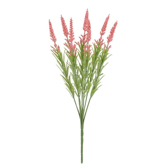 Pink Lavender Artificial Flowers, 1 Pcs Faux Lavender Stems for Vase Arrangement, Plastic Plants for Idoor Outdoor Decor, Table Centerpiece for Kitchen Living Room, Wedding Party Decor