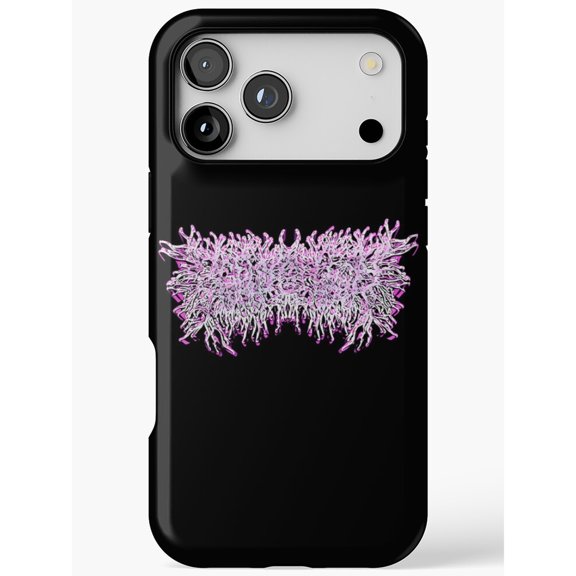 Pink, Lavender and White Tangled Filament Tough Case for Apple iPhone, Dual-Layer Polycarbonate and TPU