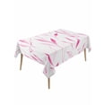 thumbnail image 1 of Pink Leaf Table Cloth, Modern Botanical Foliage Plant Country Flower Waterproof Tablecloth for Rectangle Tables, Reusable Washable Fabric Table Cover for Restaurant Kitchen Dining Tables 54"x108", 1 of 6