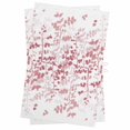 thumbnail image 1 of Pink Leaves Kitchen Towels Set of 2, Water Absorbent Dish Towel, Summer Botanical Decorative Hand Towels - Quick Drying Cloth for Cooking Baking, 18x28 Inch, 1 of 8